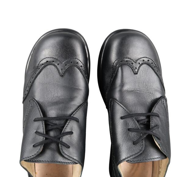 Dromedaris Shoes Womens 42 Oxford Hornbill Leather Wingtip Black Comfort Classic - Picture 9 of 14